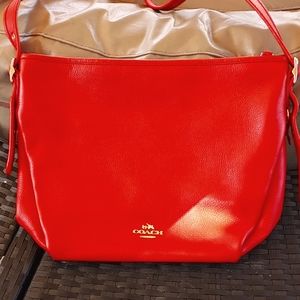 Coach pebbled leather dufflette bag
